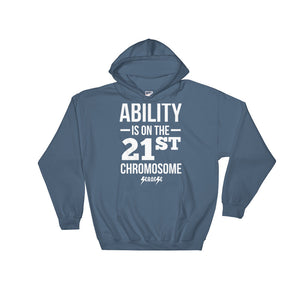 Hooded Sweatshirt---Ability White Design---Click for more shirt colors