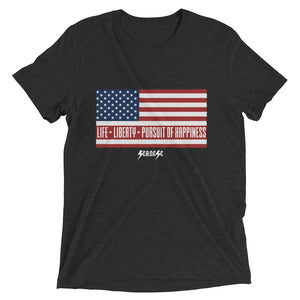 Upgraded Soft Short sleeve t-shirt---Short-Sleeve Unisex T-Shirt---Life, Liberty, Pursuit of Happiness---Click for more shirt colors