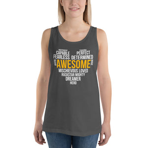 Unisex  Tank Top---Awesome Heart Word Art---Click for more shirt colors