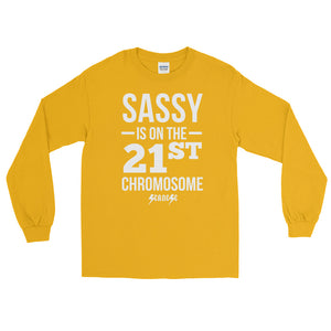 Long Sleeve WARM T-Shirt---Sassy White Design---Click for more shirt colors