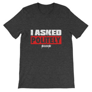 Short-Sleeve Unisex T-Shirt---I Asked Politely---Click for more shirt colors