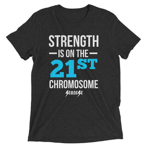 Upgraded Soft Short sleeve t-shirt---Strength Blue/White Design---Click for more shirt colors