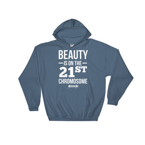 Hooded Sweatshirt---Beauty White Design---Click for more shirt colors