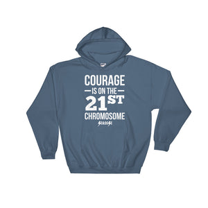Hooded Sweatshirt---Courage White Design---Click for more shirt colors