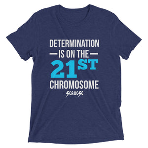Upgraded Soft Short sleeve t-shirt---Determination Blue/White Design---Click for more shirt colors