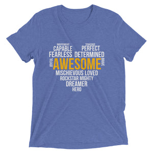 Upgraded Soft Short sleeve t-shirt---Awesome Heart Word Art---Click for more shirt colors