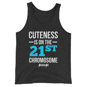 Unisex  Tank Top---Cuteness Blue/White Design---Click for more shirt colors