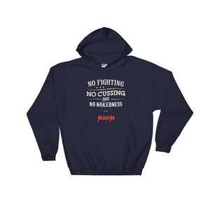Hooded Sweatshirt---No Fighting White Design---Click for more shirt colors