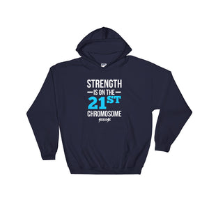 Hooded Sweatshirt---Strength Blue/White Design---Click for more shirt colors