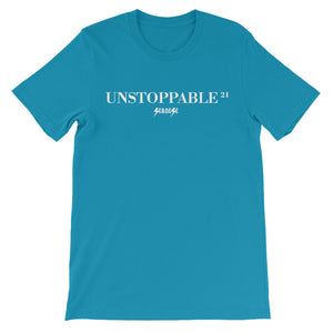 Unisex short sleeve t-shirt---21Unstoppable---click for more shirt colors