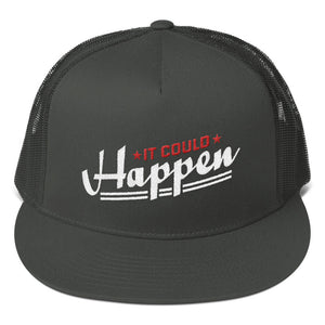 Trucker Cap---It Could Happen Red/White Design---Click for more hat colors
