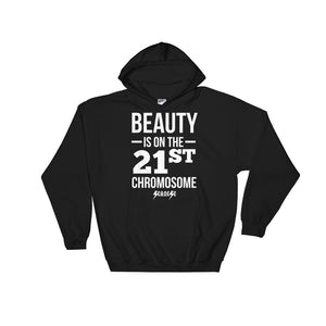 Hooded Sweatshirt---Beauty White Design---Click for more shirt colors
