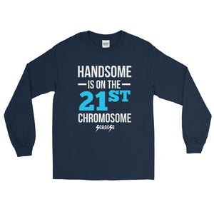 Long Sleeve T-Shirt---Handsome Blue/White Design---Click for more shirt colors