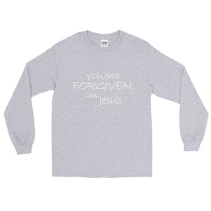 Long Sleeve T-Shirt---You Are Forgiven. Love, Jesus---Click for more shirt colors