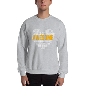 Sweatshirt---Awesome Heart Word Art---Click for more shirt colors