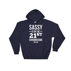 Hooded Sweatshirt---Sassy White Design---Click for more shirt colors