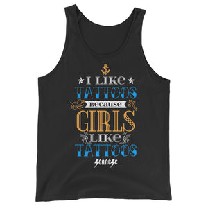 Unisex  Tank Top---I Like Tattoos---Click for more shirt colors