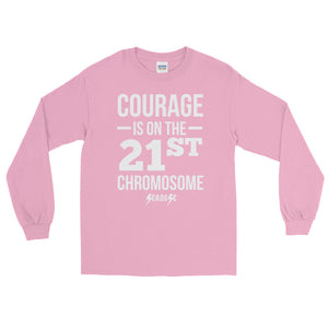 Long Sleeve WARM T-Shirt---Courage White Design---Click for more shirt colors