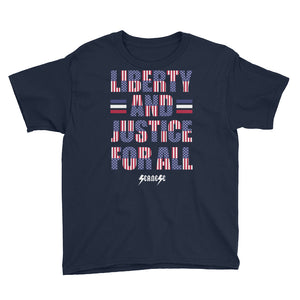 Youth Short Sleeve T-Shirt---Justice for All---Click for more shirt colors