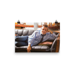 Poster Autographed Sean on Couch 24x18