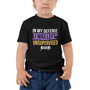 Toddler Short Sleeve Tee---In My Defense I Was Left Unsupervised-Click for More Shirt Colors