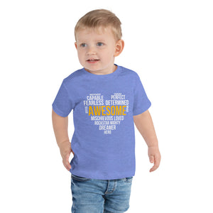 Toddler Short Sleeve Tee---Awesome Heart Word Art---Click for more shirt colors
