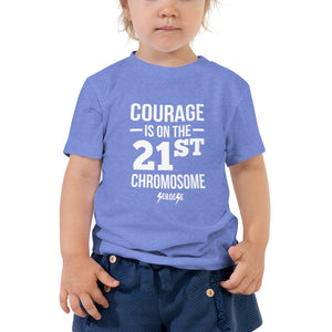 Toddler Short Sleeve Tee---Courage White design--Click for more shirt colors