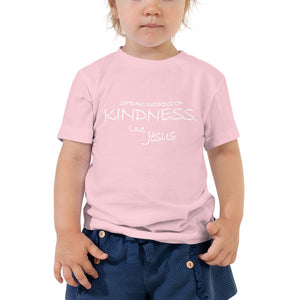 Toddler Short Sleeve Tee---Speak Words of Kindness. Love, Jesus---Click for More Shirt Colors