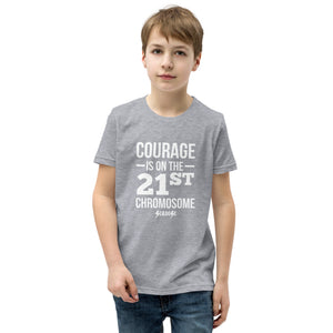 Youth Short Sleeve T-Shirt---Courage White design--Click for more shirt colors