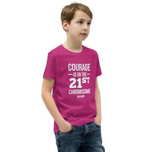 Youth Short Sleeve T-Shirt---Courage White design--Click for more shirt colors