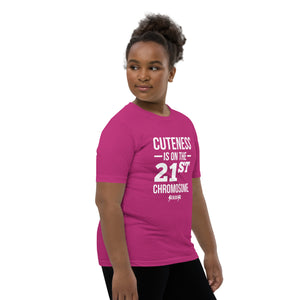 Youth Short Sleeve T-Shirt---Cuteness is on the 21st Chromosome---Click for more shirt colors