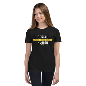Youth Short Sleeve T-Shirt2---Caution Serial Hugger---Click for more shirt colors