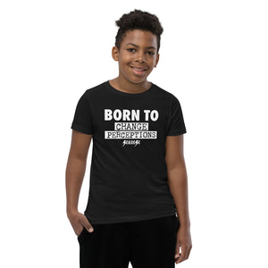 Youth Short Sleeve T-Shirt---Born to Change Perceptions---Click for more shirt colors