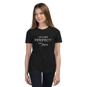 Youth Short Sleeve T-Shirt---You Are Perfect. Love Jesus---Click for More Shirt Colors