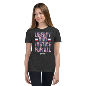 Youth Short Sleeve T-Shirt---Justice For All---Click for More Shirt Colors