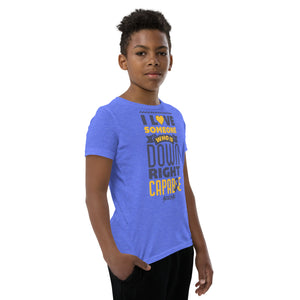 Youth Short Sleeve T-Shirt--I Love Someone Who is Down Right Capable---Click for More Shirt Colors