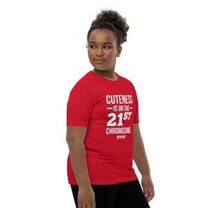 Youth Short Sleeve T-Shirt---Cuteness is on the 21st Chromosome---Click for more shirt colors